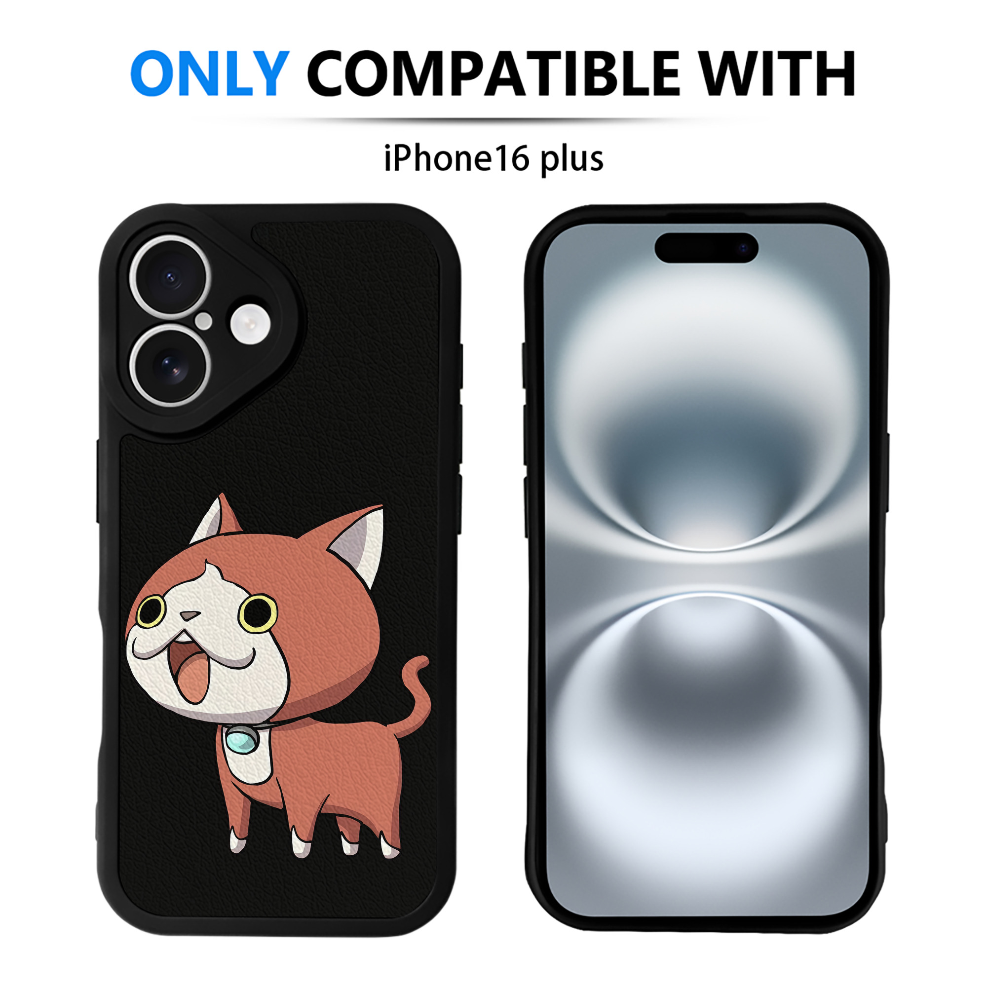 （画像用） 妖怪ウォッチ Yo-kai Watch 【iPhone 16シリーズ対応】シリコンスマホケース（レザー調） 材質：シリコン